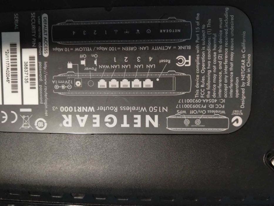 Router netgear  WNR1000