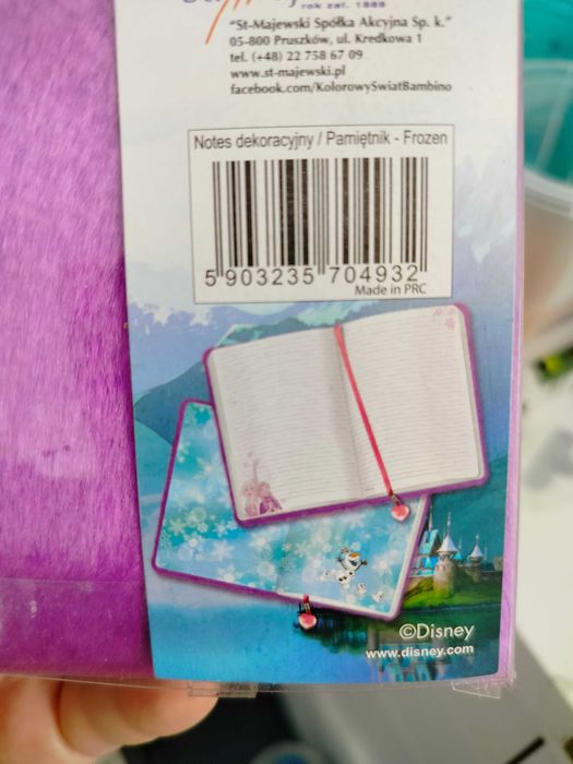 Pamiętnik notes futerko Kraina Lodu Frozen Anna i Elsa