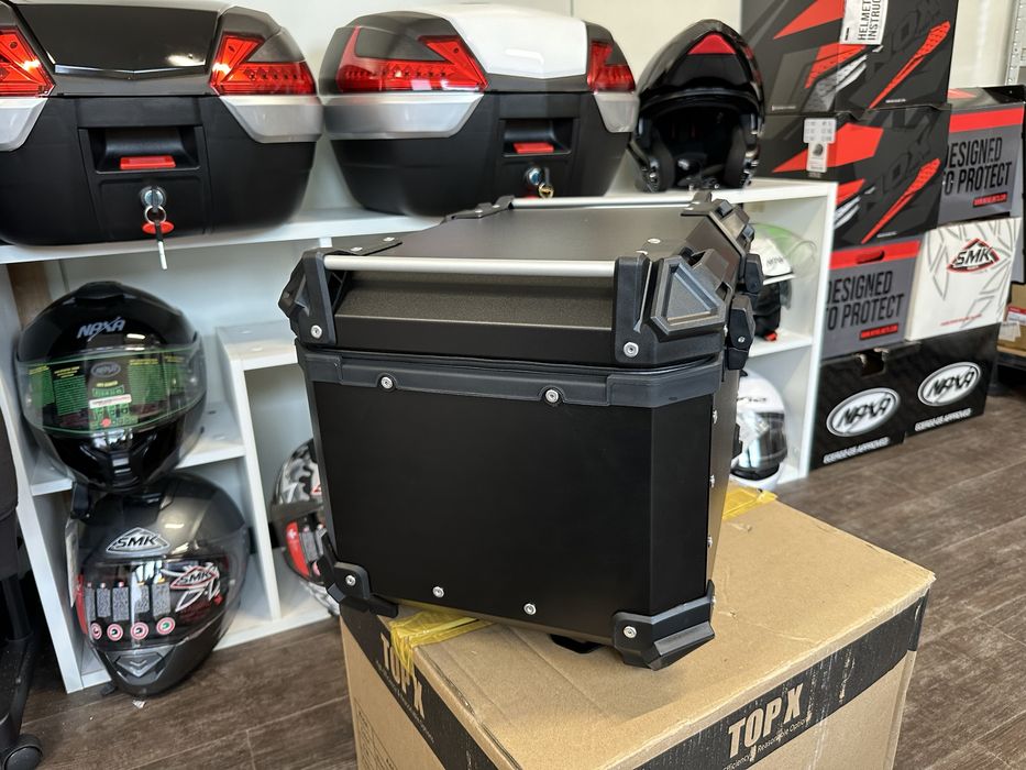 Kufer aluminiowy 45l topx + plyta + wykladzina