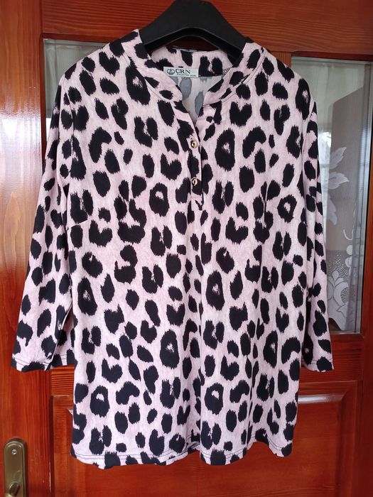 Bluzka panterka rękaw 3/4