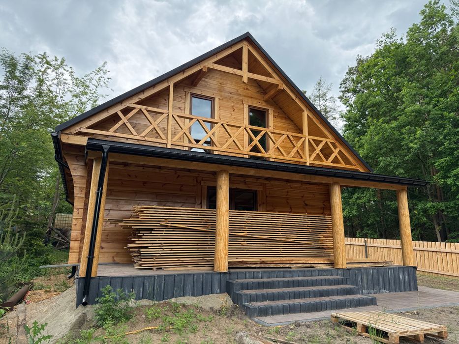 Nowy dom z bala przy lesie – stan deweloperski - Widok 2