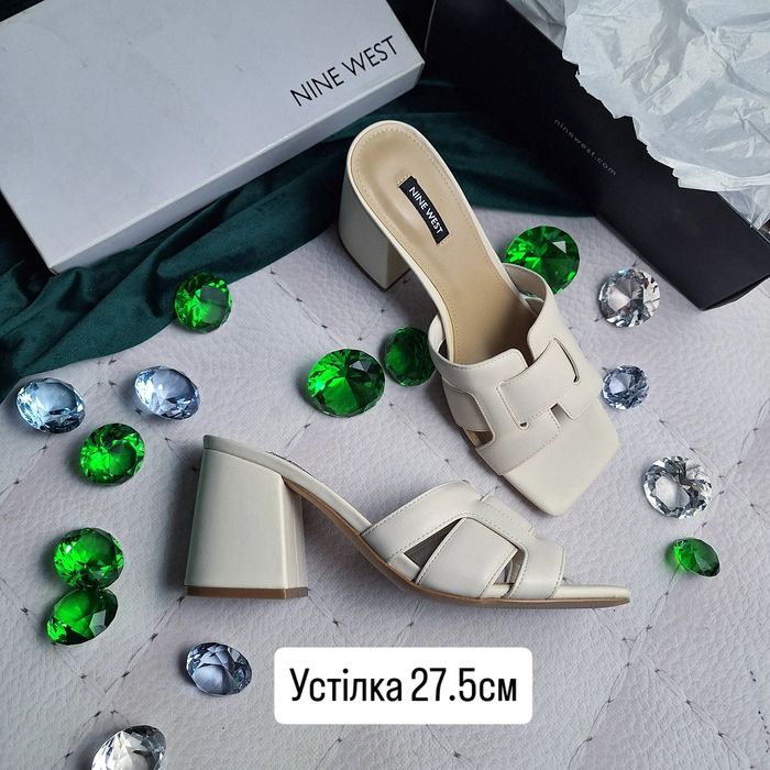 Жіночі чорні босоніжки мюлі schutz calvin klein steve madden nine west великого розміру 28см