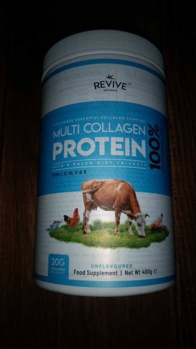 Multi Kolagen Protein typ I II III V X w proszku włosy skóra paznokcie