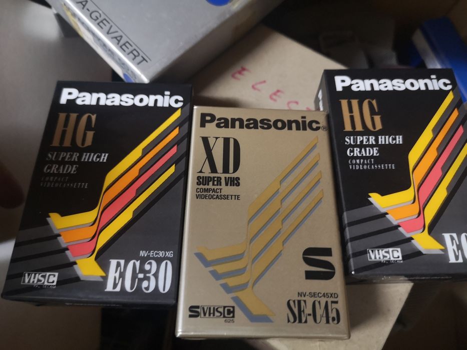 Cassetes Panasonic HG super high grade EC-30 VHSC / XD SE-C45, novas