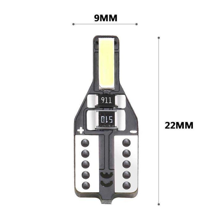 2pcs CANBUS T10 W5W / 7020 SMD LED