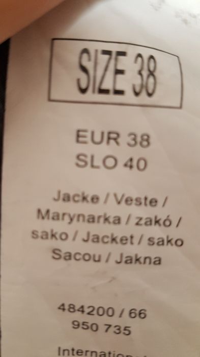 Marynarka żakiet krótki rękaw, Orsay, 38 szary