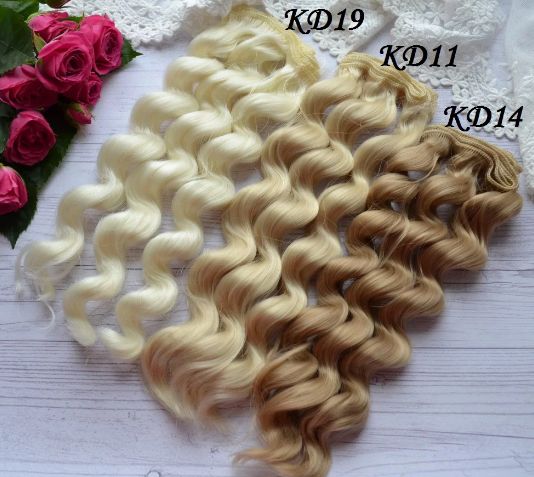 Волосы для куклы. кукол. Киев. 25см. Волнистые и Мокрые кудри.