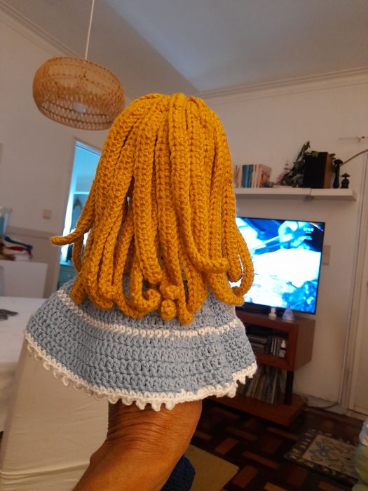 Boneca amigurumi 100% algodão