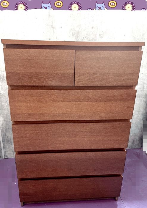 Malm Ikea komoda 6 szuflad