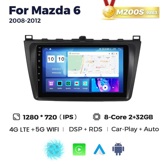 Штатна магнітола Mazda 6 GH GPS навігація android мазда