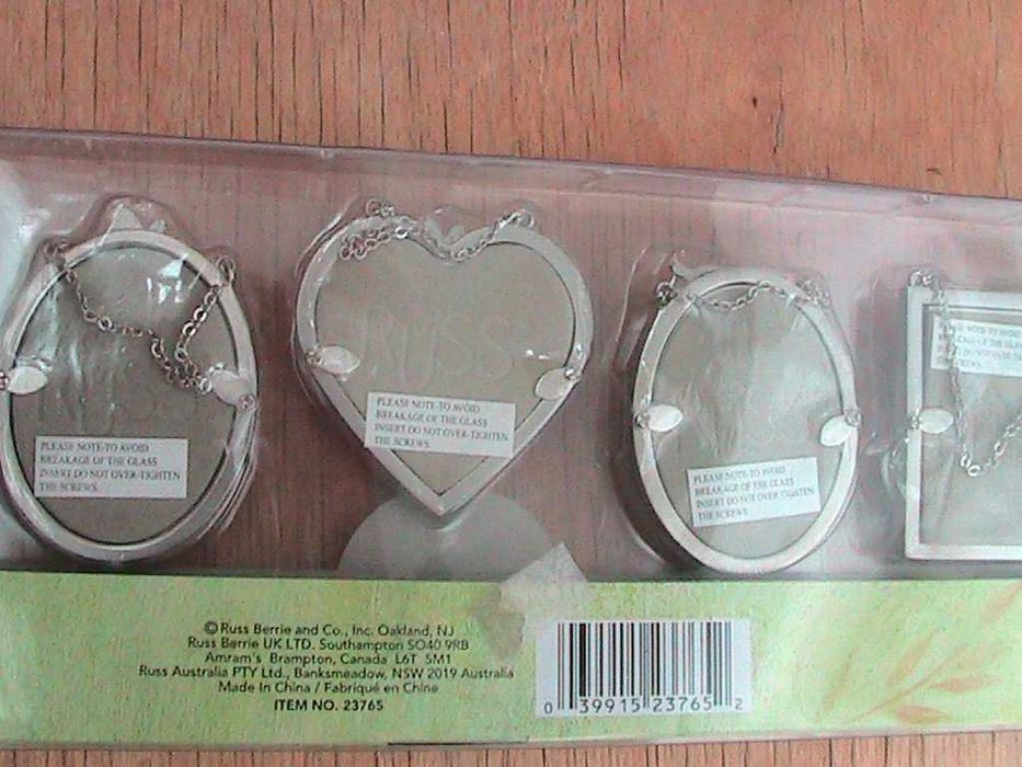 Подарочный набор  минифоторамок  металл под серебро, новый