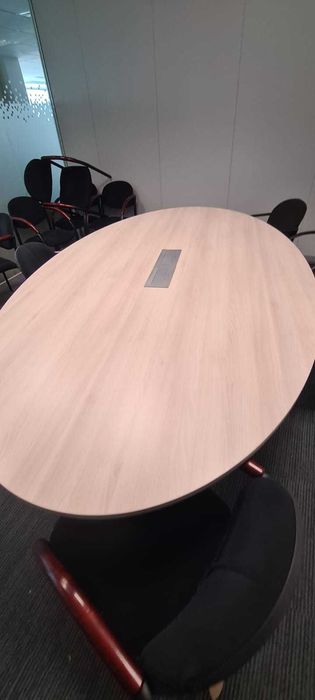 Stół konferencyjny multimedialny 275 x 160 cm dąb sonoma