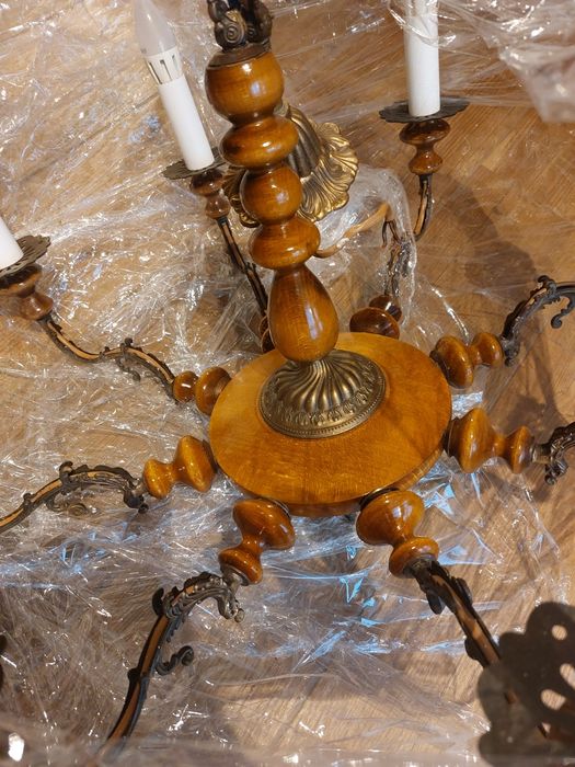 Żyrandol PRL 8 ramienny