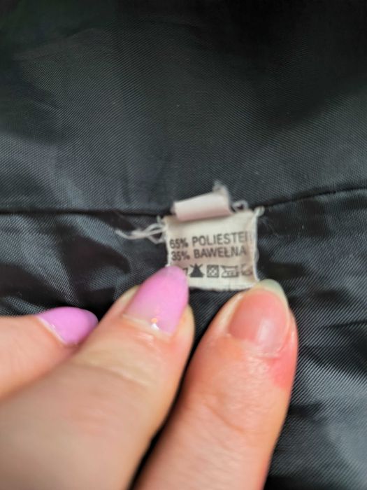 Czarny elegancki płaszcz przejściowy Nicole 38 kod961