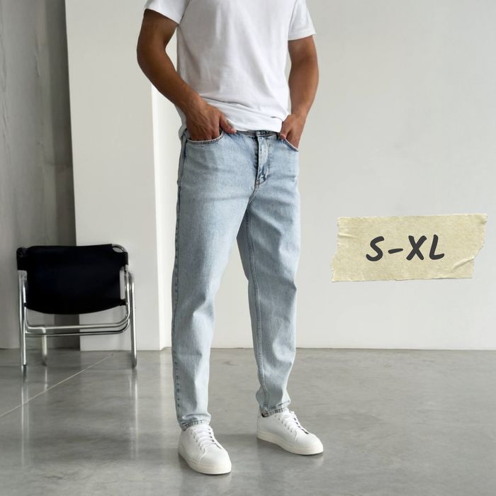 Джинси чоловічі банани mom мом штани Джинсы мужские slim fit jeans L