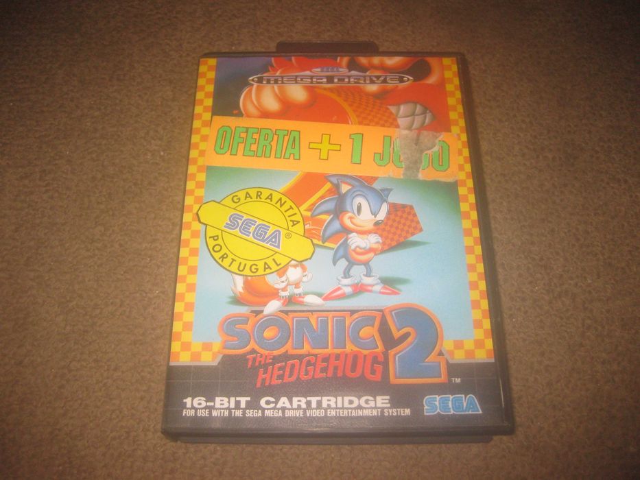 Jogo "Sonic 2" para Sega Mega Drive/Com 2 Manuais!