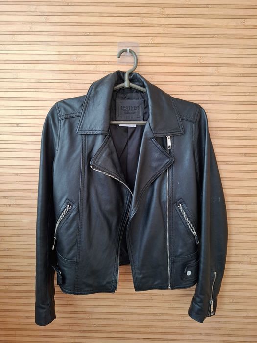 Жіноча шкіряна байкерська куртка Reserved xs/34