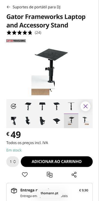 Base/ suporte para portátil de Metal da Gator Frameworks