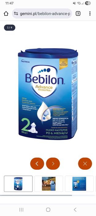 800g Bebilon advanced pronutra 2