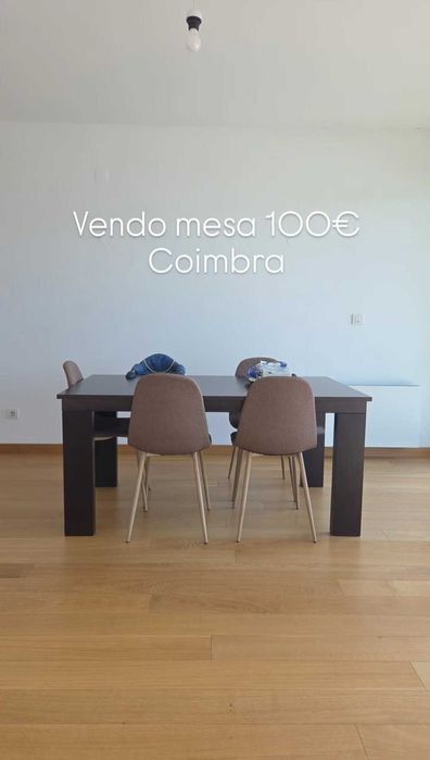Mesa preta 90x160 Coimbra