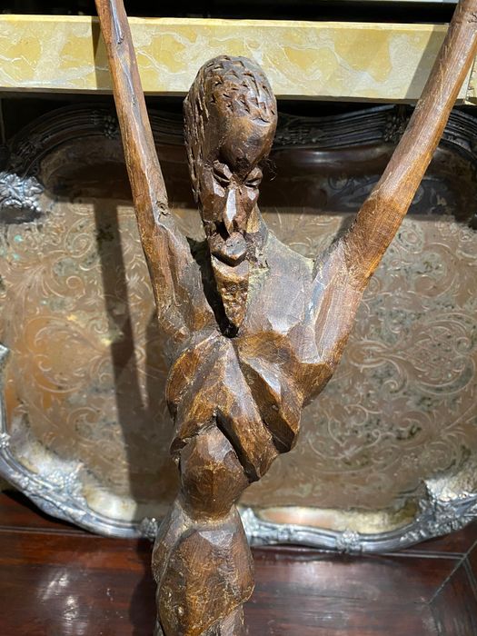 Escultura Madeira exótica Alberto Chissano 1974 assinado