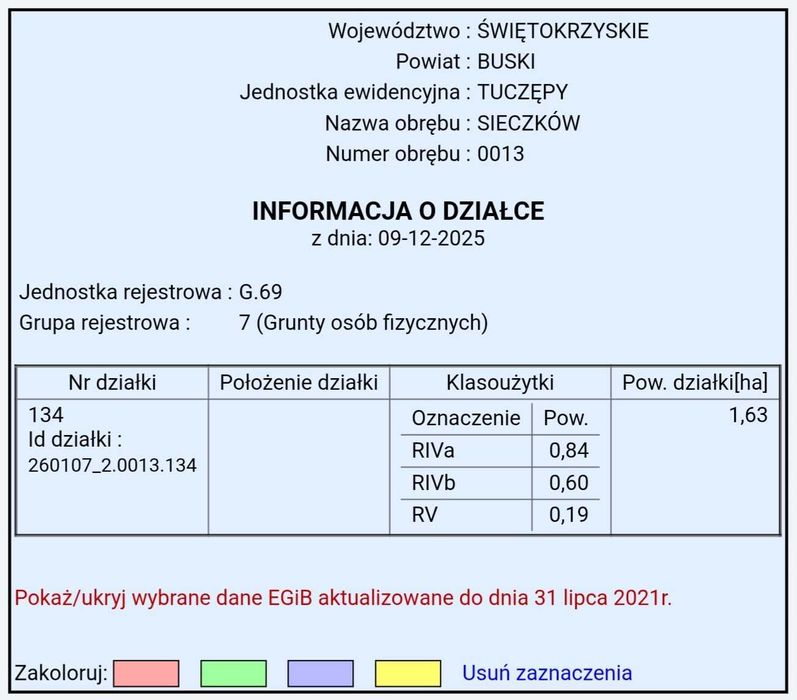 Pole orne 1,63ha - Sieczków gm. Tuczępy - Widok 4