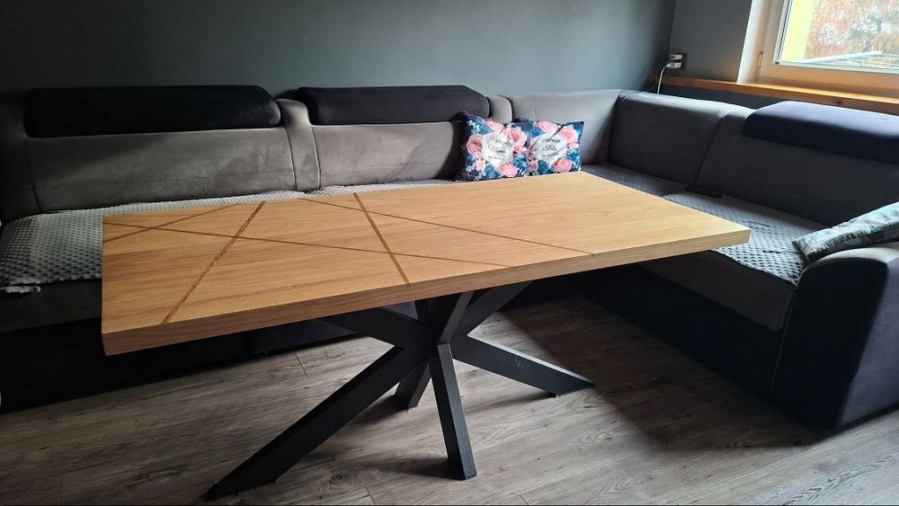 Rękodzieło stół ława lite drewno dąb loft