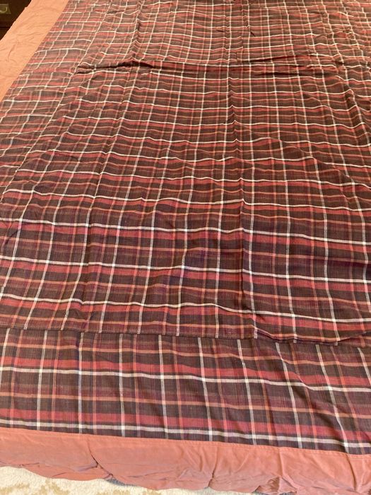 Par de Colchas linho,  xadrês, forro algodão-NOVAS