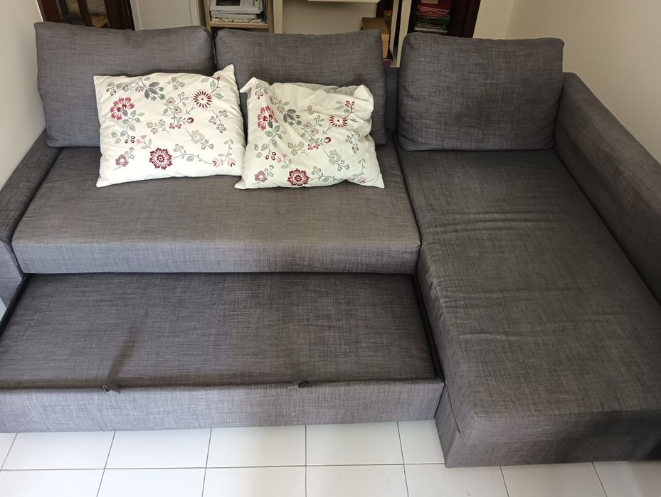 Sofá cama cinzento IKEA Friheten com oferta
