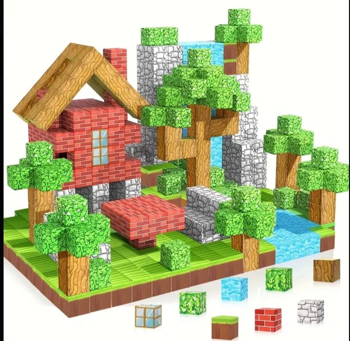 ‼️New‼️Магнитный конструктор 100 кубиков. Майнкрафт. Minecraft блоки.‼