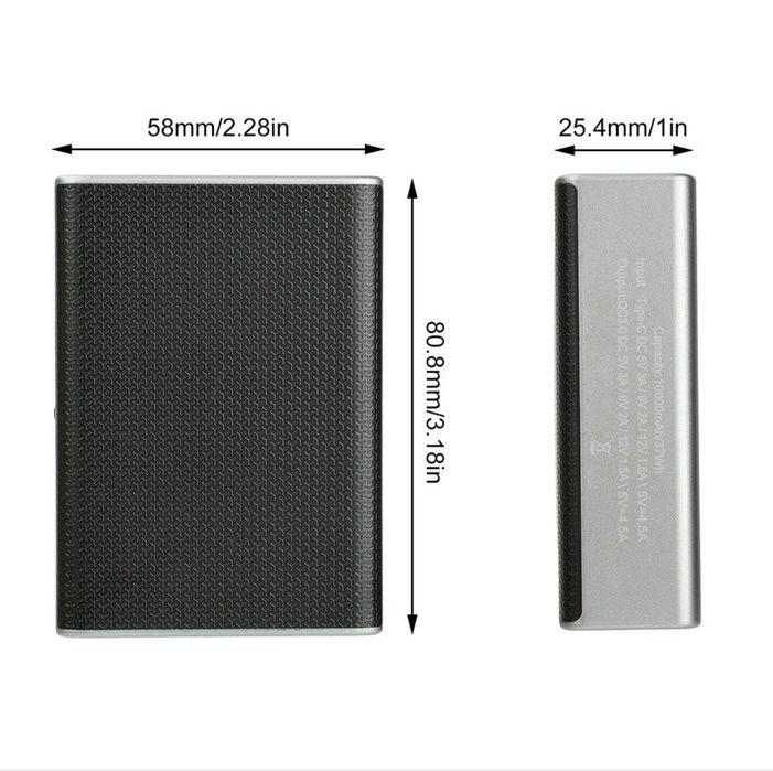 Повербанк (Power bank) 10000 mAh зі швидкою зарядкою. Компактний і надійний.