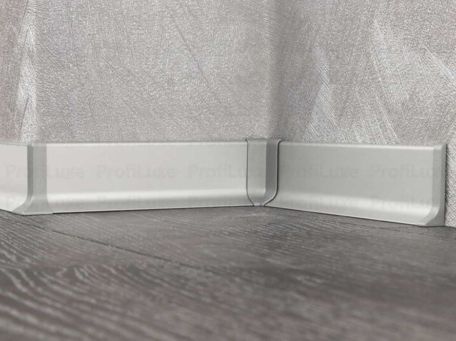 NEW! Алюминиевый плинтус накладной 40 мм, 60 мм, 80 мм, 100 мм