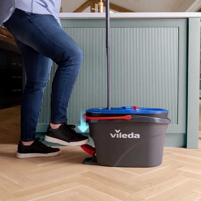 Vileda H2prO Obrotowy Mop Dwukomorowy Wiadro Pedał Nowy