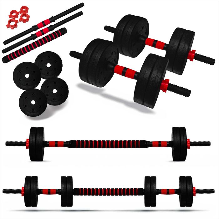 Hantle regulowane 2x5kg zestaw 10kg z łącznikiem gryfy talerze