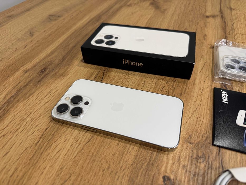 Okazja!! Iphone 13 Pro Biały/Srebrny ! Bateria 100% Gwarancja! Super Stan!