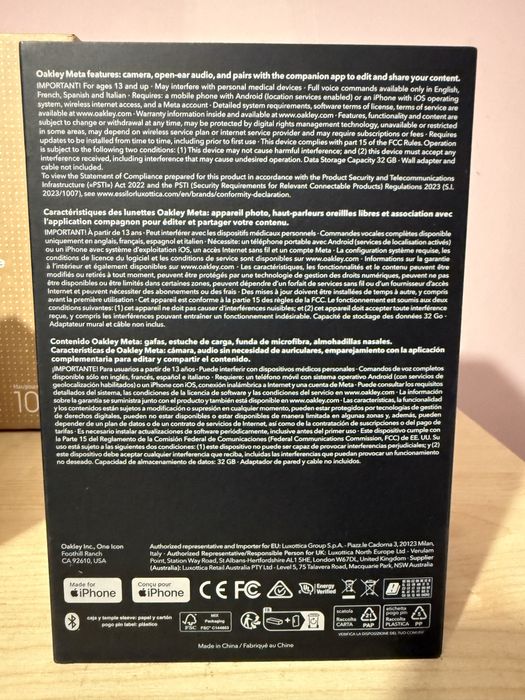 Смарт-окуляри Oakley Meta Vanguard Prizm Black / White (OW8001)