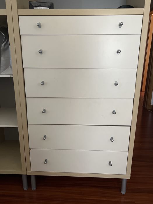Estante de escritorio ikea branco/bétula