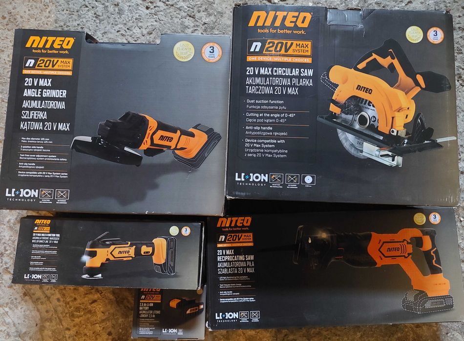 Zestaw elektronarzędzi Niteo 20V Max