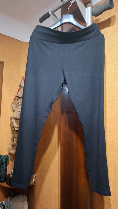 Легінси, лосіни жіночі 50/XL/16 чорні котон трикотажні