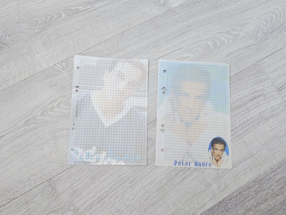 Duże karteczki do segregatora Peter Andre dwie sztuki