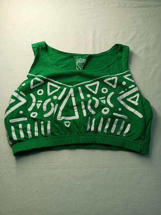 Crop top S zielony