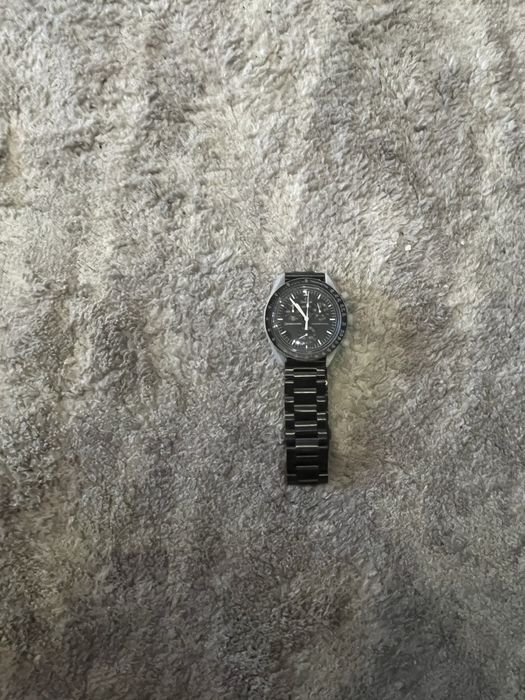 Relógio swatch x omega mission the moon corrente de metal