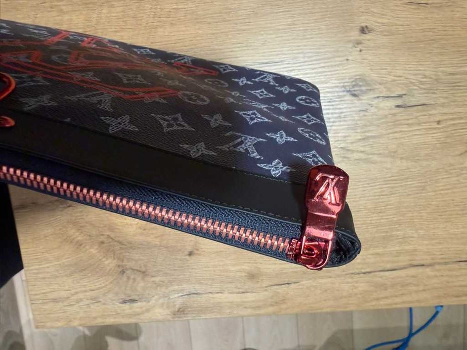 Etui laptop 13" cal monogram granat koral streetwear 35x26 cm