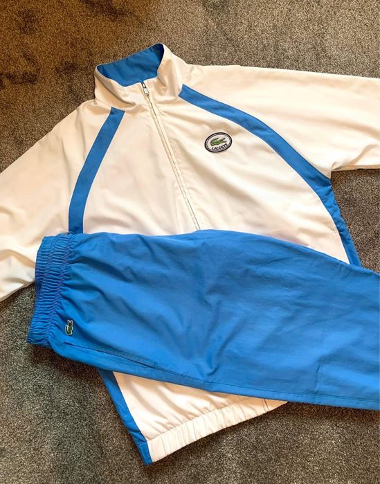 Set dres tracksuit komplet lacoste biały vintage