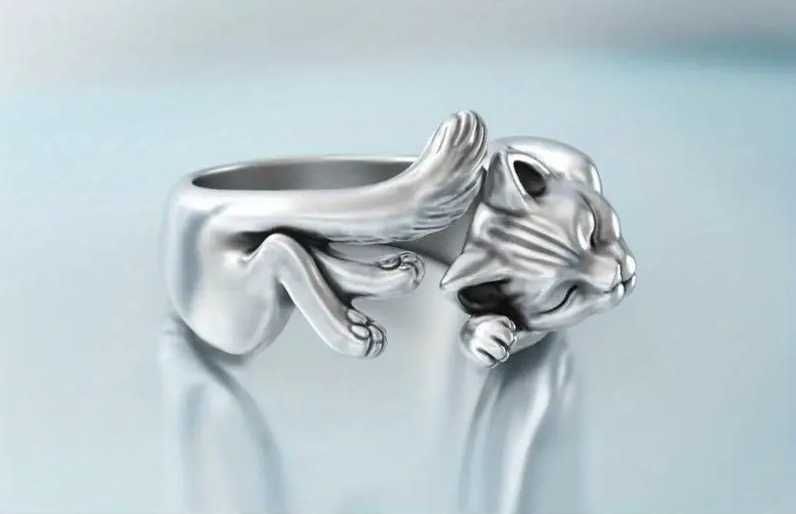 Кольцо с Котом - Элегантное Украшение для Любителей Котов