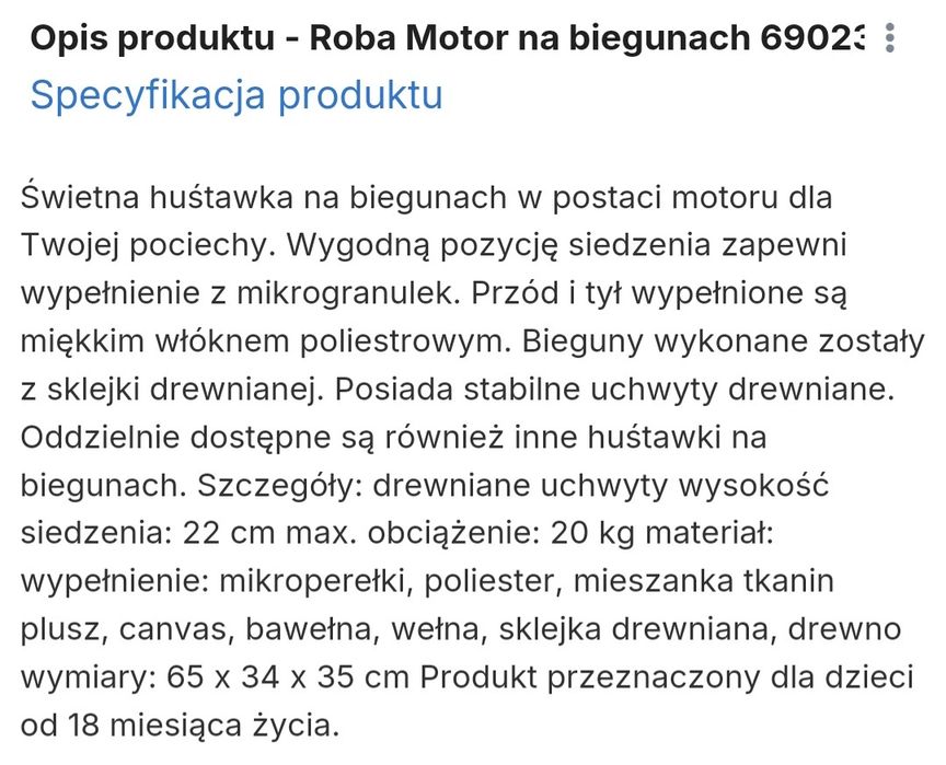 Roba motor na biegunach