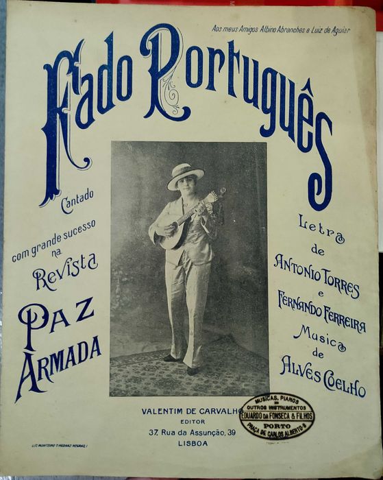 Partitura: O Fado Português "Paz Armada" - Alves Coelho