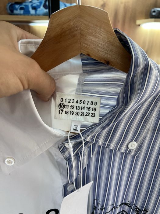 Сорочка MAISON MARGIELA MM6 Split White / Blue — zdjęcie 4