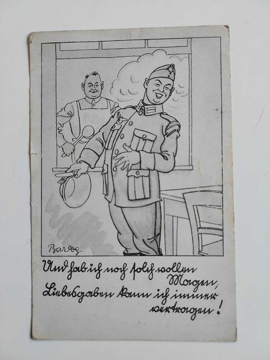 Stara kartka wojskowa niemiecka