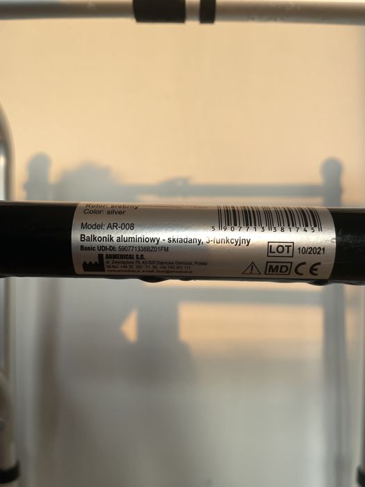 Balkonik rehabilitacyjny AR-008 – NOWY, nieużywany